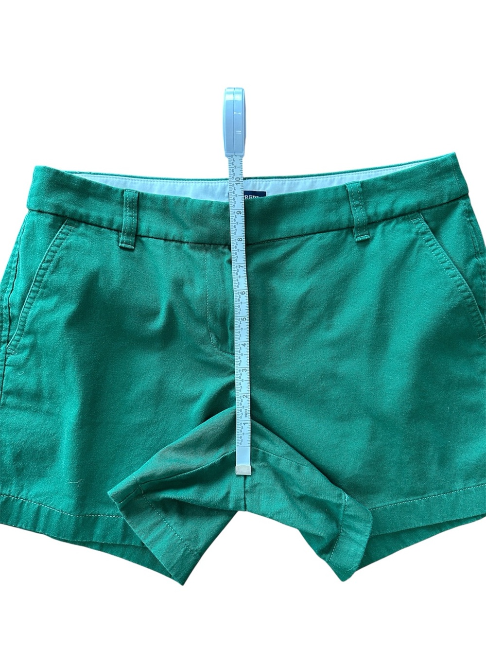 J. Crew Factory 5" Classic Chino Mid-Rise Kelly Green Fun Preppy Shorts Size 8 - Picture 5 of 8